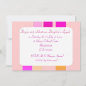 Moslimmeisje roze aqiqah Islamitisch Kaart (Achterkant)