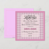 Moslimmeisje roze Aqiqah viering Kaart (Voorkant / Achterkant)