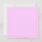 Moslimmeisje roze Aqiqah viering Kaart (Achterkant)