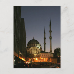 Moslimmoskee in Istanbul, Turkije Briefkaart