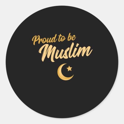 Moslimmoslam Allah Mecca Gift Ronde Sticker (Voorkant)