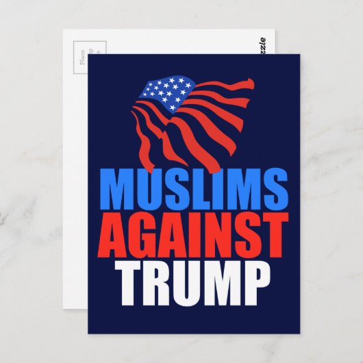 Moslims tegen Trump Briefkaart (Voorkant / Achterkant)