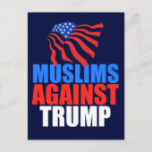 Moslims tegen Trump Briefkaart (Voorkant)