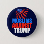 Moslims tegen Trump Ronde Button 5,7 Cm (Voorkant)