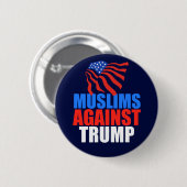 Moslims tegen Trump Ronde Button 5,7 Cm (Voorkant /achterkant)