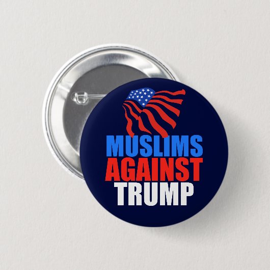 Moslims tegen Trump Ronde Button 5,7 Cm (Voorkant /achterkant)