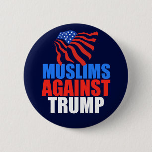 Moslims tegen Trump Ronde Button 5,7 Cm