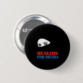 MOSLIMS VOOR OBAMA RONDE BUTTON 5,7 CM (Voorkant /achterkant)