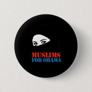 MOSLIMS VOOR OBAMA RONDE BUTTON 5,7 CM