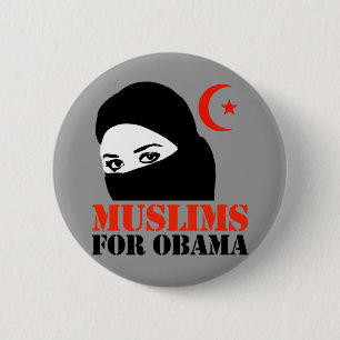 Moslims voor Obama Ronde Button 5,7 Cm