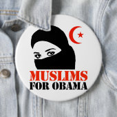 Moslims voor Obama Ronde Button 6,0 Cm (In situ)