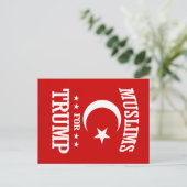 MOSLIMS VOOR TRUMP BRIEFKAART (Staand voorkant)