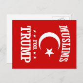 MOSLIMS VOOR TRUMP BRIEFKAART (Voorkant / Achterkant)