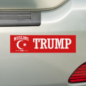 MOSLIMS VOOR VERTROUWEN BUMPERSTICKER (Op auto)