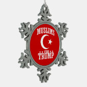 MOSLIMS VOOR VERTROUWEN TIN SNEEUWVLOK ORNAMENT (Links)