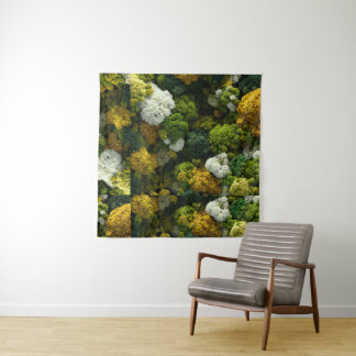 Mosmuur , Vintage Bloemranden – Virale Elegantie Wandkleed