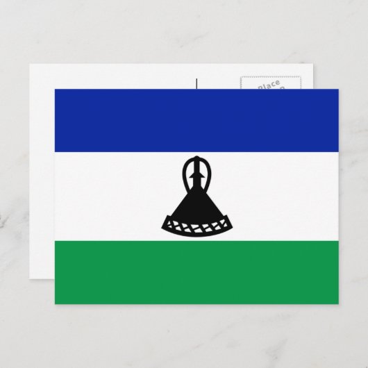 Mosotho Vlag, Vlag van Lesotho Briefkaart (Voorkant / Achterkant)