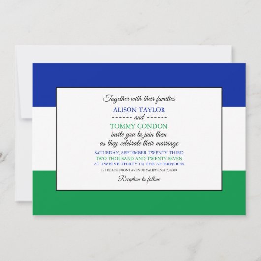 Mosotho vlag, vlag van Lesotho bruiloft Kaart (Voorkant)