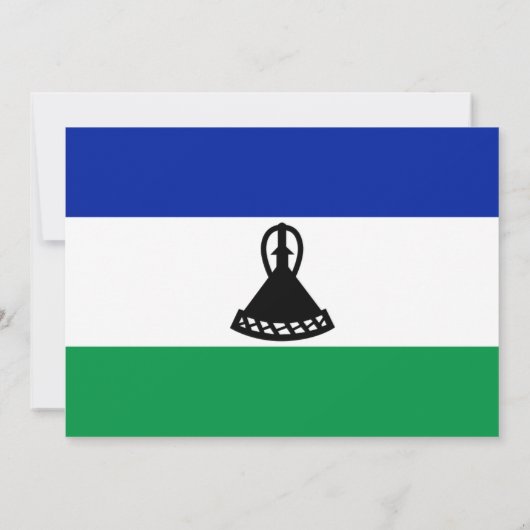 Mosotho vlag, vlag van Lesotho bruiloft Kaart (Achterkant)