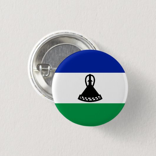 Mosotho Vlag, Vlag van Lesotho Ronde Button 3,2 Cm (Voorkant /achterkant)