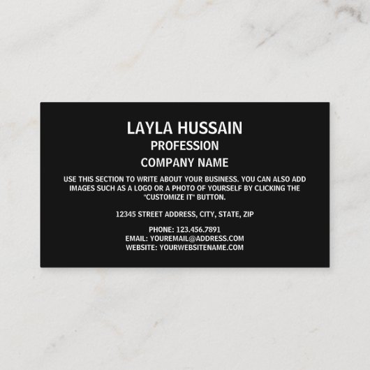 Mosotho Vlag, Vlag van Lesotho Visitekaartje (Achterkant)