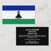 Mosotho Vlag, Vlag van Lesotho Visitekaartje (Voorkant / Achterkant)