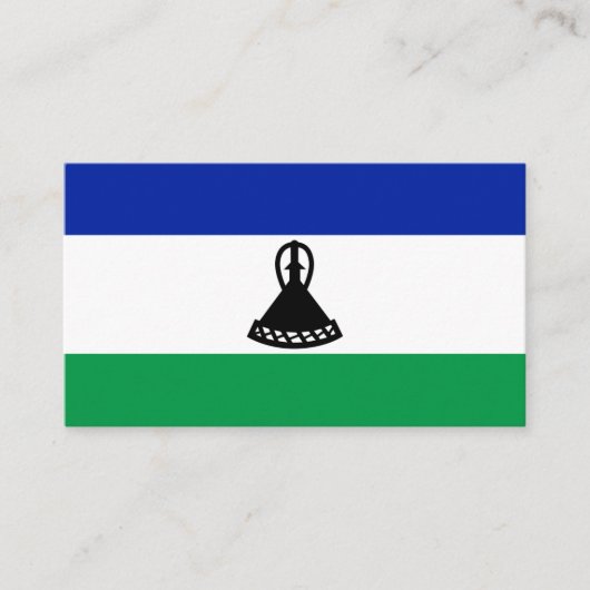 Mosotho Vlag, Vlag van Lesotho Visitekaartje (Voorkant)
