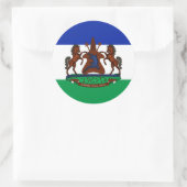 Mosotho Vlag & Wapen, Vlag van Lesotho Ronde Sticker (Tas)