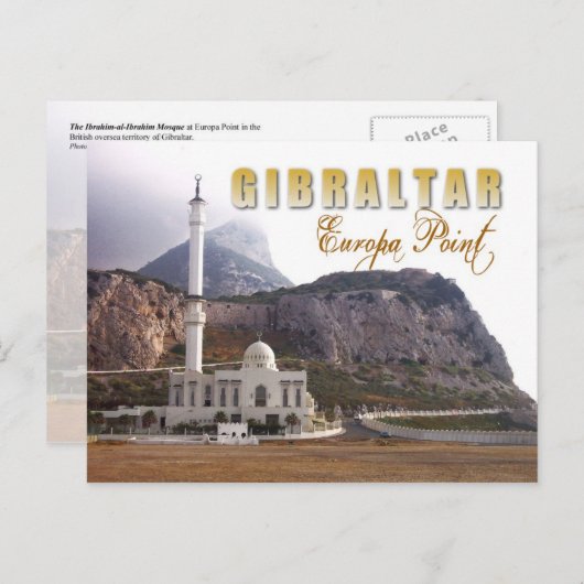 Mosque at Europa Point, Gibraltar Briefkaart (Voorkant / Achterkant)