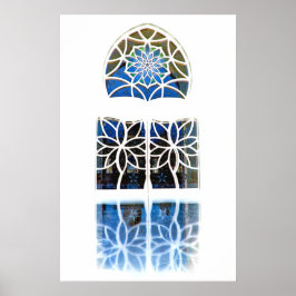 Mosque Foyer Window 1 wit Poster