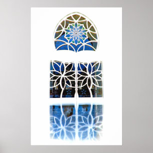 Mosque Foyer Window 1 wit Poster