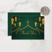 Mosque Islamic Lamp Hartelijk dank Notitiekaartje (Voorkant / Achterkant in situ)