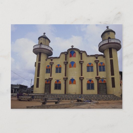 Mosque nabij Rond Point Atake, Porto novo, Beni Briefkaart (Voorkant)