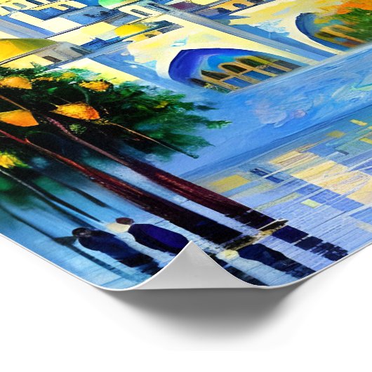 Mosque print moslimkunst digitale wandkunst (Hoek)