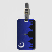 Mosque Silhouette bij nacht - Bagagelabel (Voorkant (verticaal))