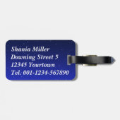 Mosque Silhouette bij nacht - Bagagelabel (Achterkant horizontaal)