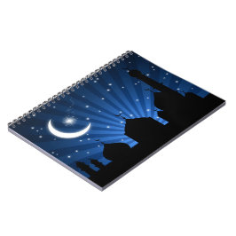 Mosque Silhouette Blue Night - Notitieboek