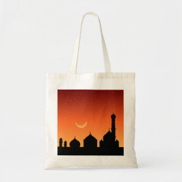 Mosque Silhouette Evening Sky - BegrotingsTas Tote Bag