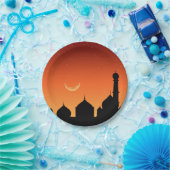 Mosque Silhouette Evening Sky - Bord papier (Feest)