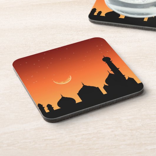 Mosque Silhouette Evening Sky Drankjes Onderzetter (Linkerzijde)