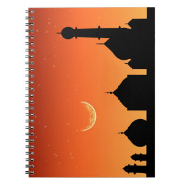Mosque Silhouette Evening Sky - Notitieboek