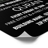 Mosque Silhouette, Islamic Teaching Adverteren Poster (Hoek)