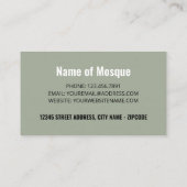 Mosque Silhouette, islamitisch, religieus Visitekaartje (Achterkant)