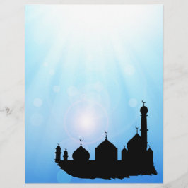 Mosque Silhouette met zonnestralen - Letterhead