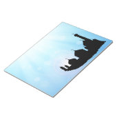 Mosque Silhouette met zonnestralen - Notitieblok (Schuin)