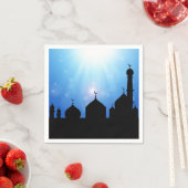 Mosque Silhouette met zonnestralen - Papier Napkin Servetten (Insitu)