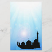 Mosque Silhouette met zonnestralen - Stationery Briefpapier (Voorkant)