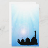 Mosque Silhouette met zonnestralen - Stationery Briefpapier (Voorkant / Achterkant)