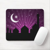 Mosque Silhouette Paars Night - Mousepad Muismat (Met muis)