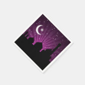 Mosque Silhouette Paars Night - Paper Napkin Servetten (Hoek)